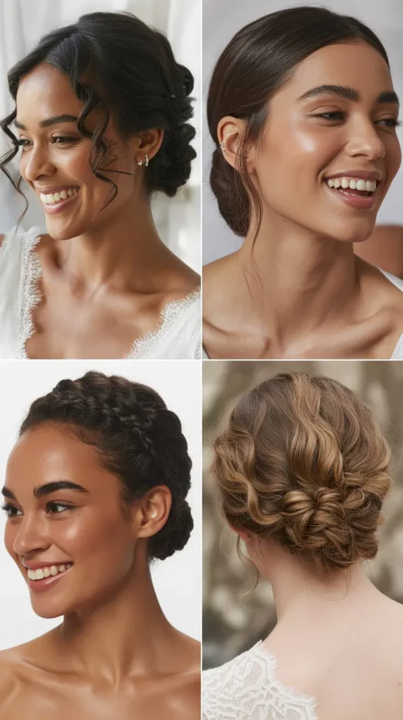 Side Swept Wedding Updo