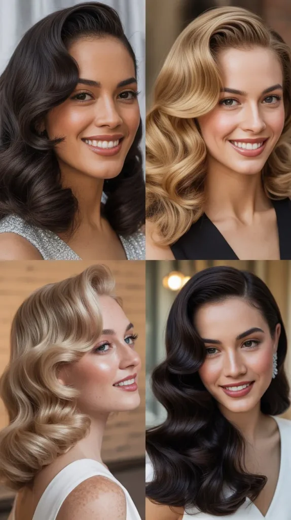 Side-Swept Hollywood Waves
