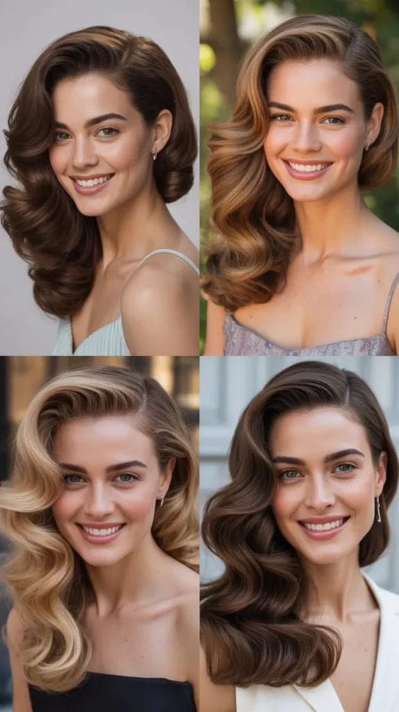 Side-Parted Glam Waves