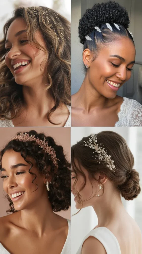 Glitter Part Wedding Hairstyle