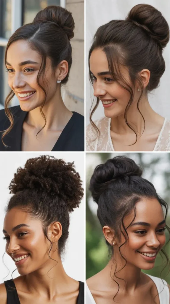 Chignon With Side Tendrils