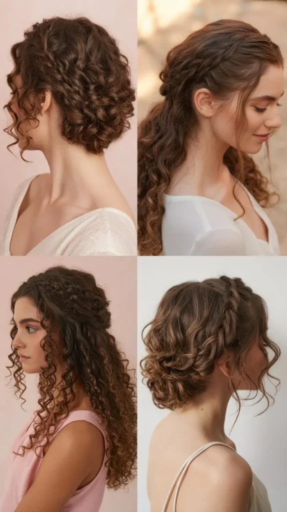 Curly Braided Halo