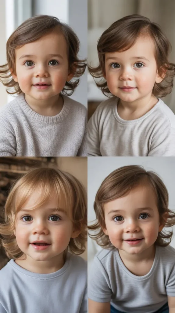 Toddler Boy Shoulder-Length Hair