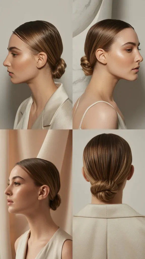 The Half-Up Sleek Chignon