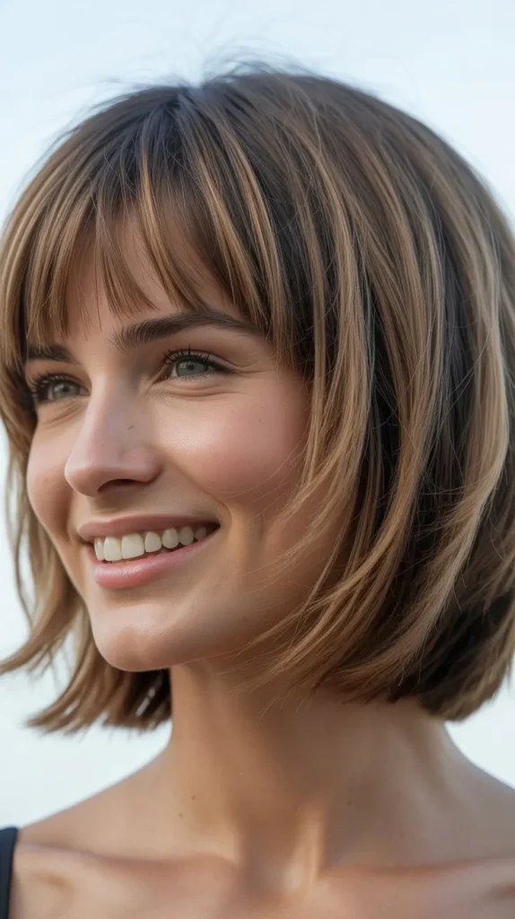 Graduated Bob With Choppy Fringe