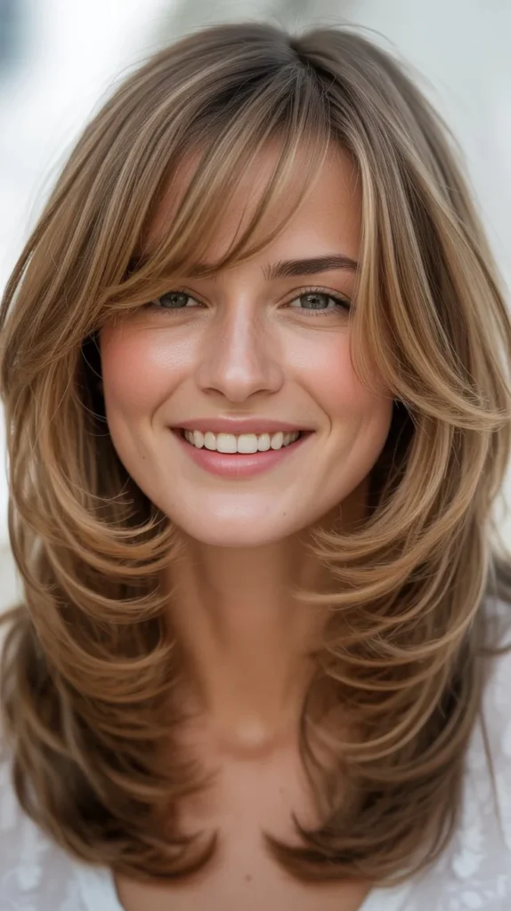 Voluminous Layers With Side Bangs