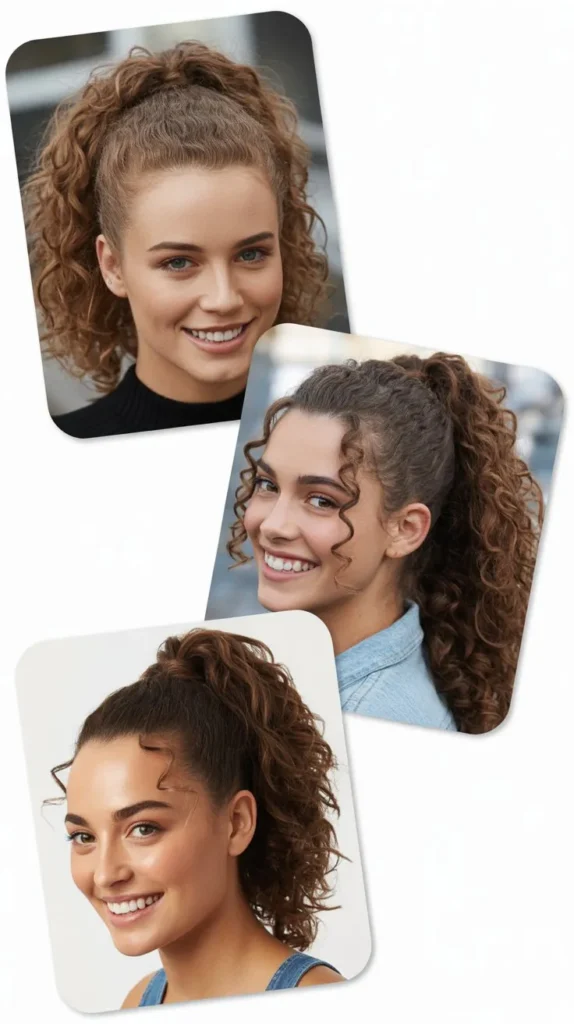 High Curly Ponytail
