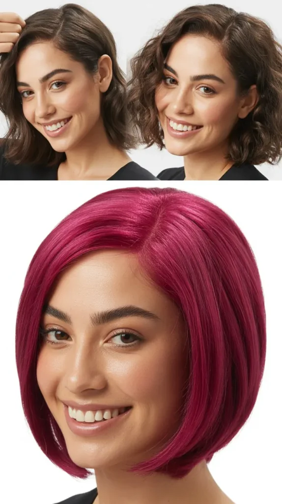Dark Pink (Magenta) Bob Wig