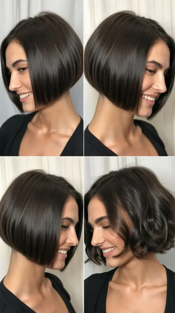 Layered Stacked Bob for Thick Hair
