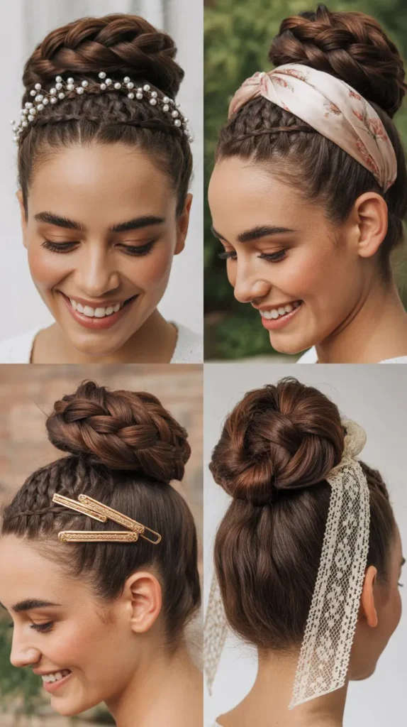  Braided Bun with Accessories