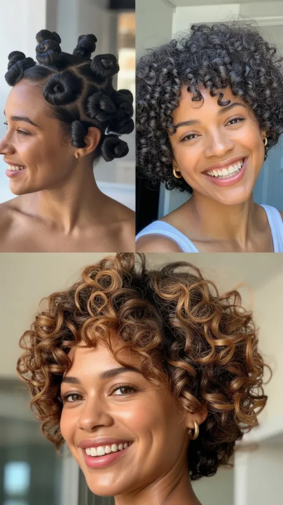 Curly Bantu Knots Out Style