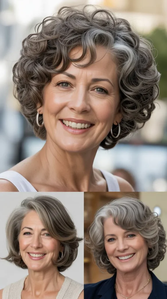 Classic Curly Wedge Cut