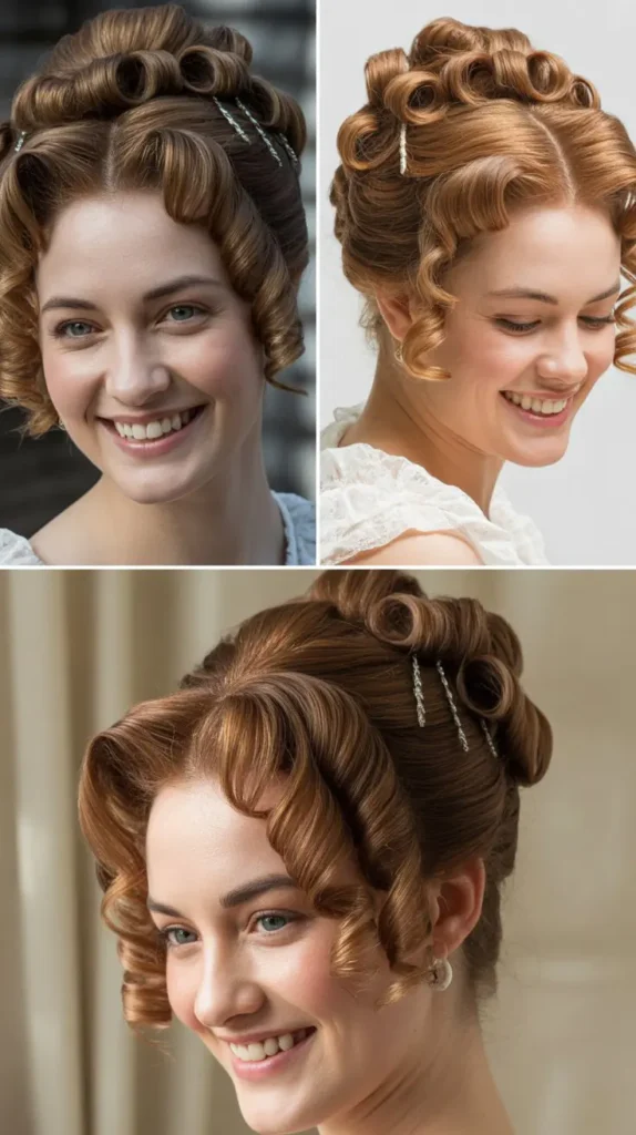 Regency-Style Pinned Ringlets