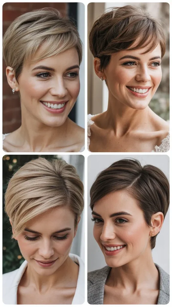 Side-Swept Wedding Pixie