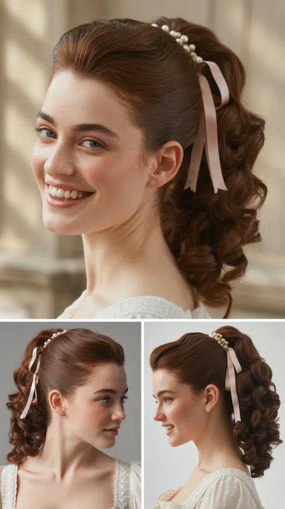  Regency-Inspired Ponytail with Curls