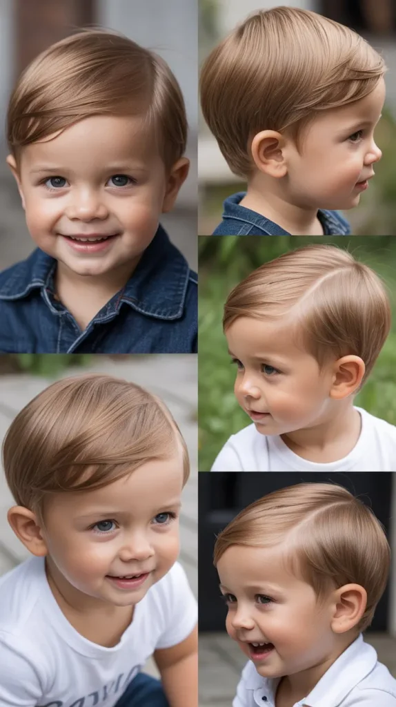 Toddler Boy Long Side Part Haircut