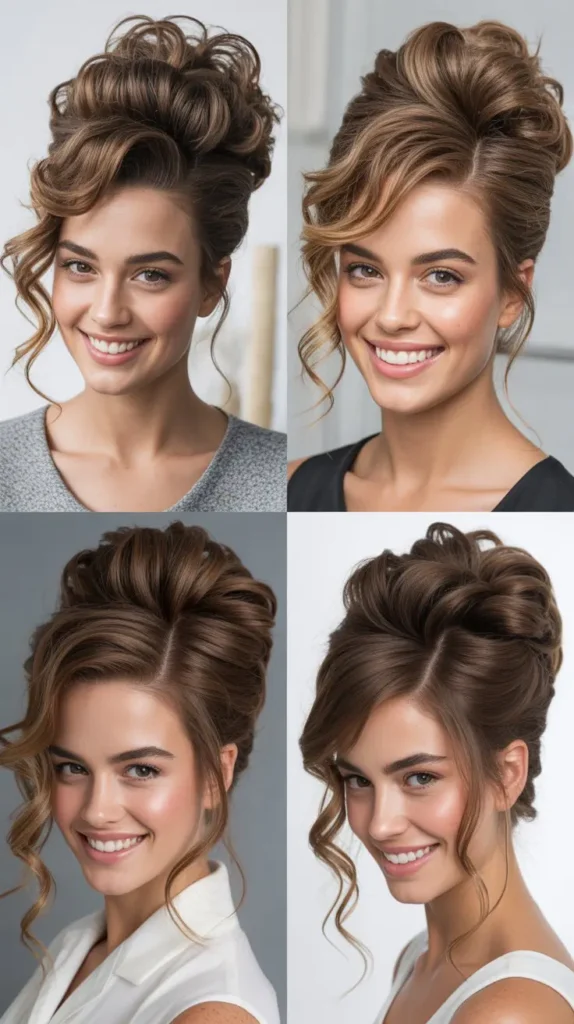 Layered Curl Updo with Height