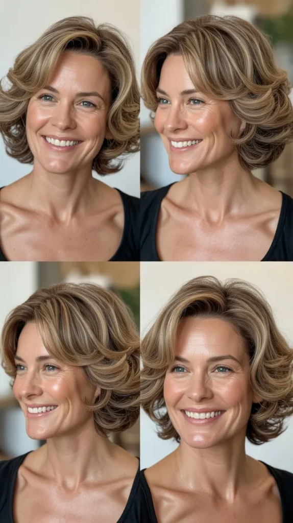 Layered Bob with Volume at Crown