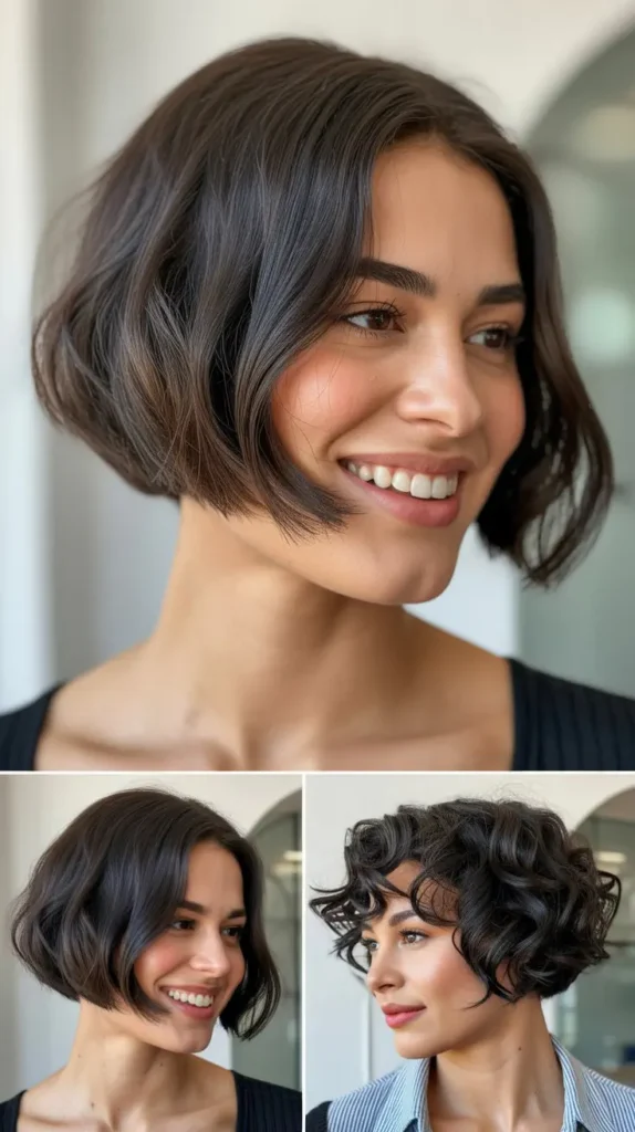 Angled Bob with Textured Ends