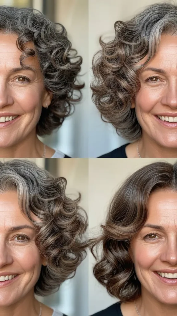 Curly Wedge with Long Front Layers