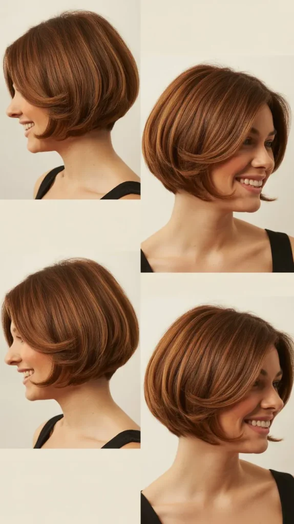 Stacked Bob Wedge with Face-Framing Layers