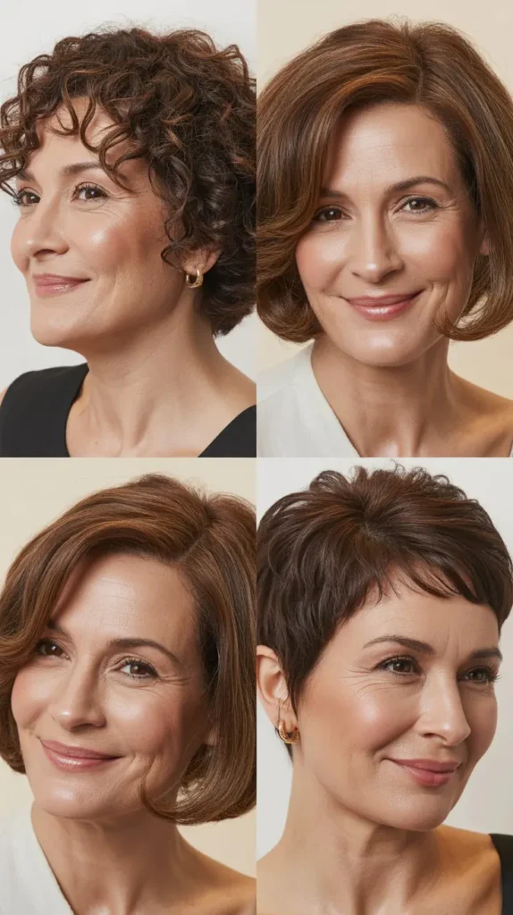 Curly Wedge with Wispy Ends