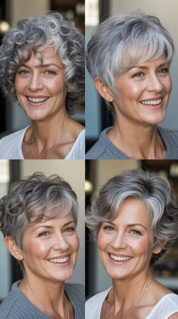 Curly Wedge with Angled Pixie