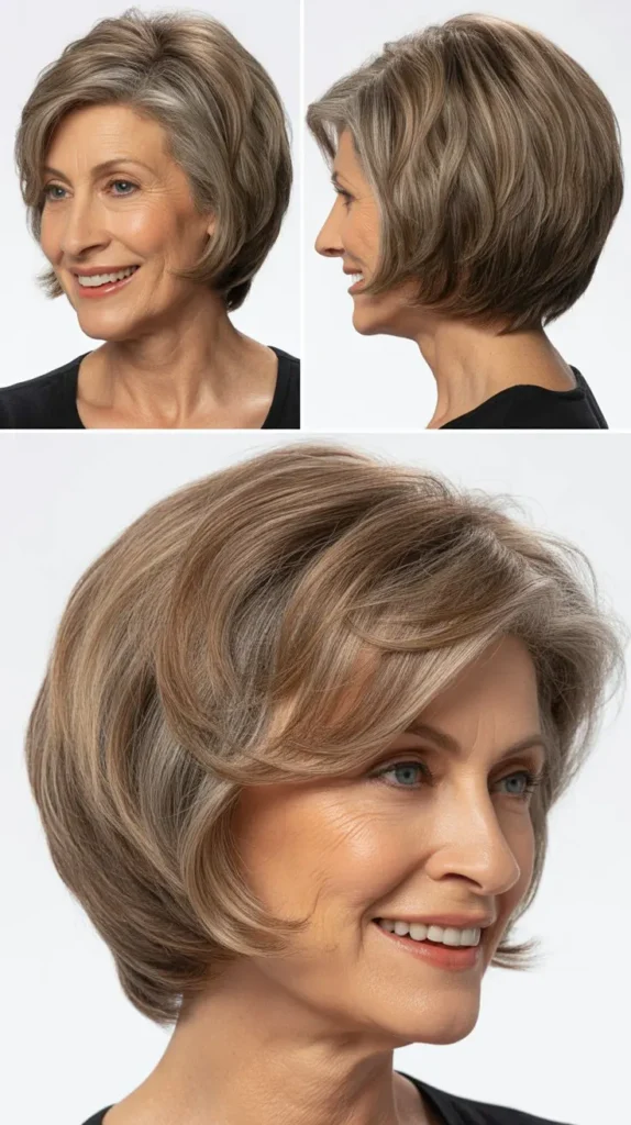 Stacked Wedge Bob with Face-Framing Layers