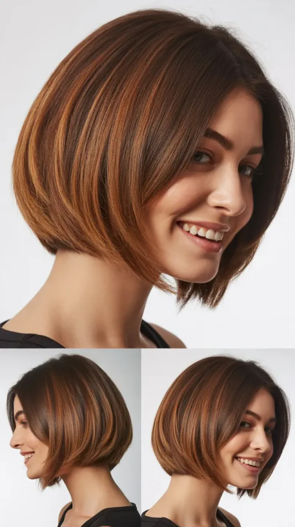  Stacked Bob Wedge with Subtle Ombre