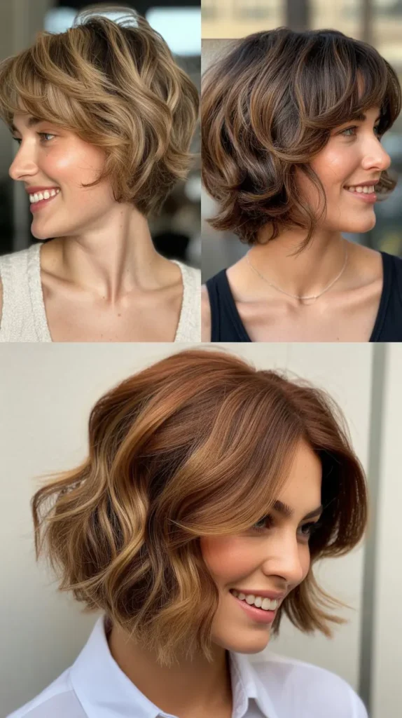 Tousled Stacked Bob Wedge