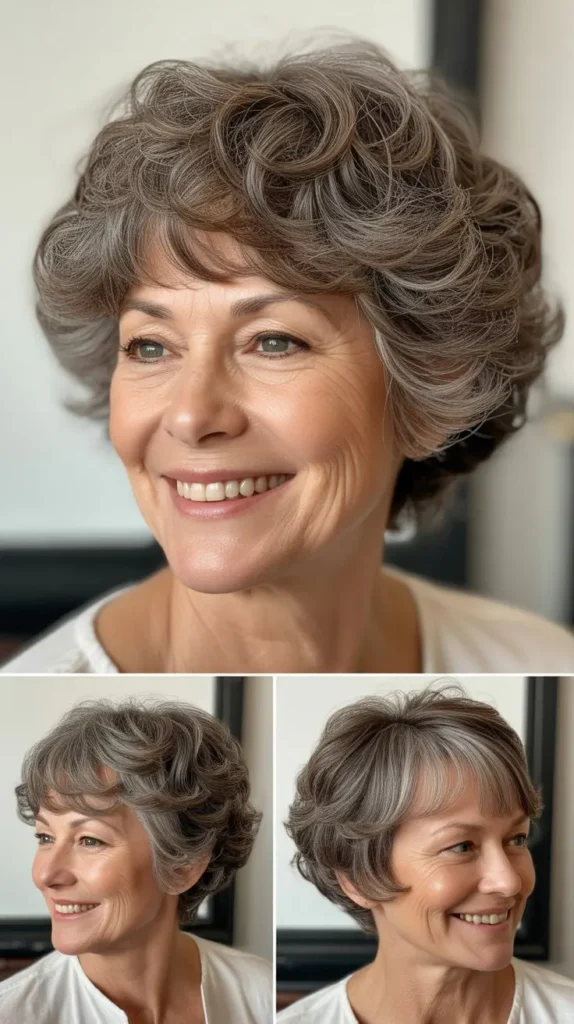 Curly Wedge with Bangs
