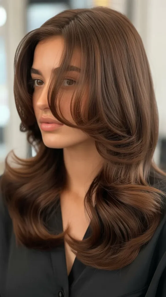 Dark Chocolate Extensions for Round Faces