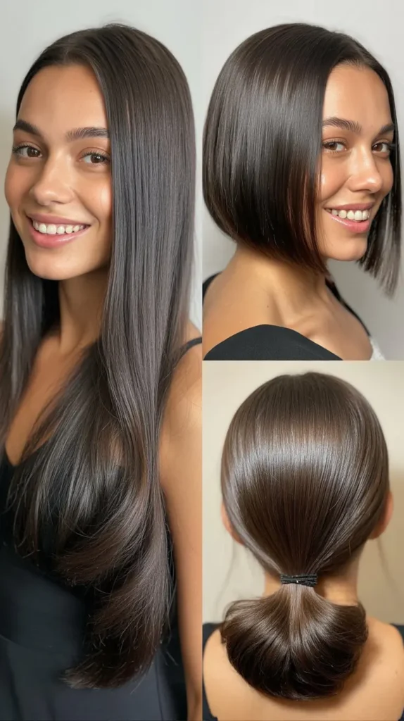 Straight and Sleek Look