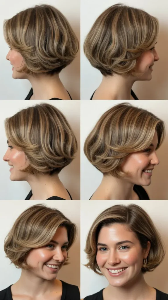 Stacked Bob Wedge with Soft Waves