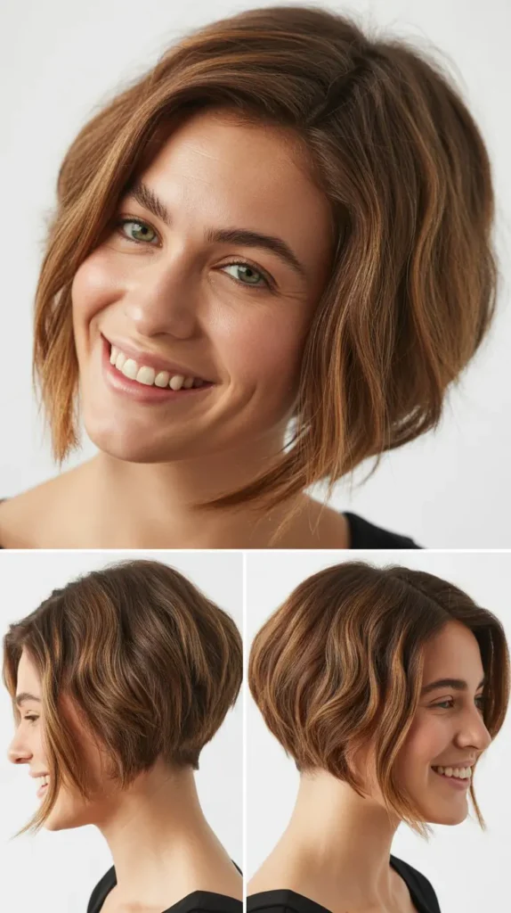 Angled Bob with Tousled Finish
