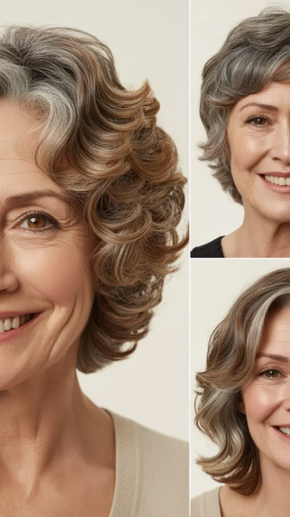 Curly Wedge with Graduated Layers