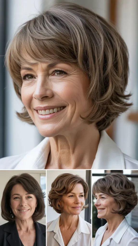 Stacked Wedge Bob with Bangs