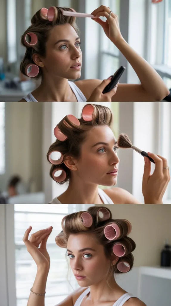 Use Velcro Rollers at the Crown for Fast Volume