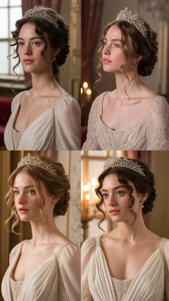 The Loose Romantic Curls with Tiara