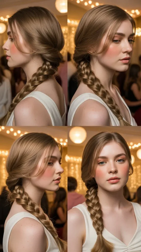 Side Swept Rope Braid