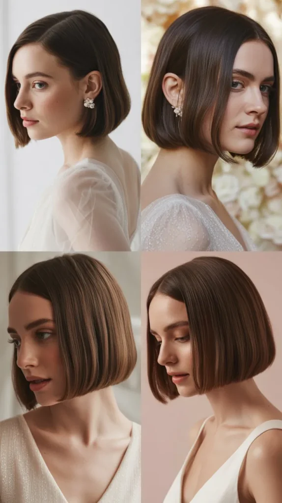 Sleek Straight Bridal Bob