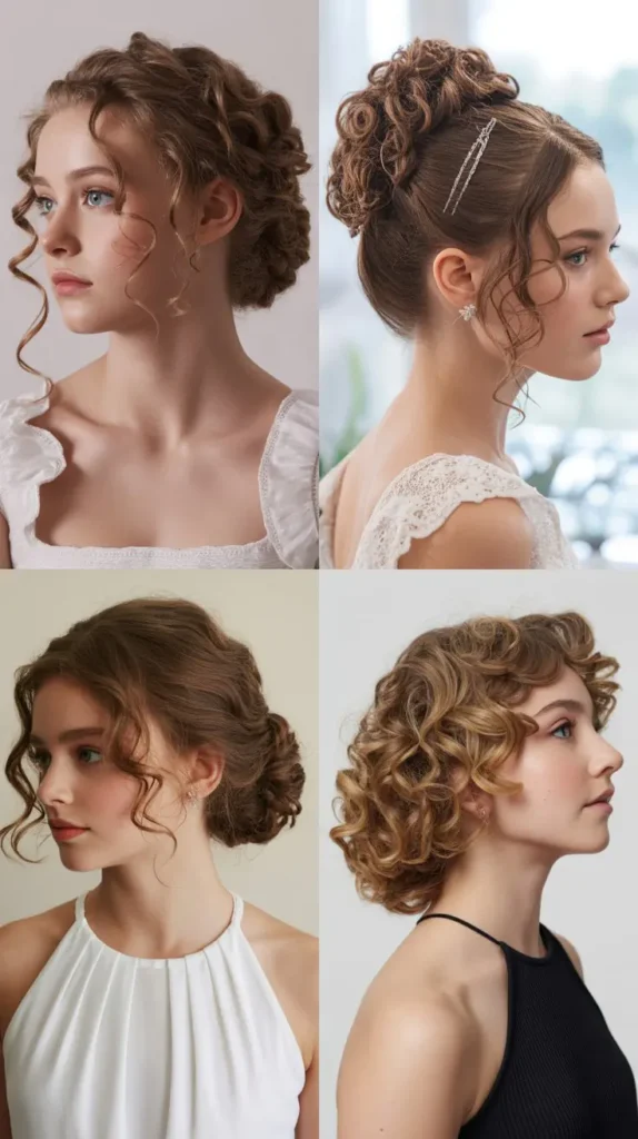 Elegant Curly Chignon