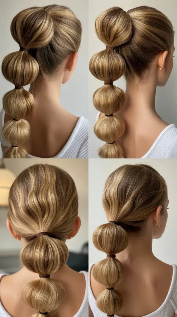 Bubble Ponytail Updo