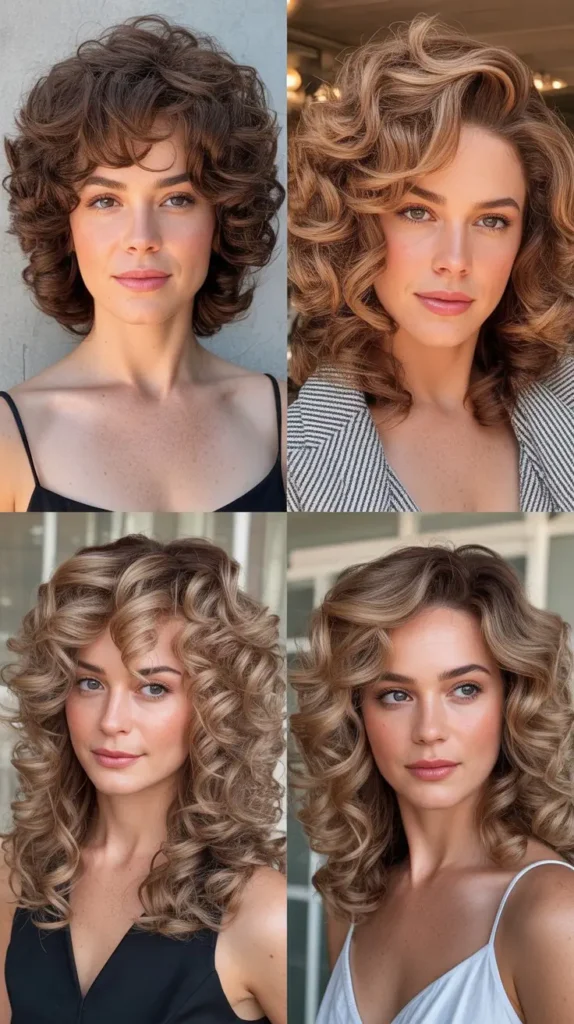 Curly Layered Blowout