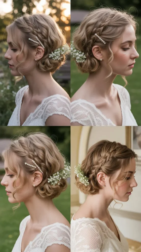 Side Braided Short Hair