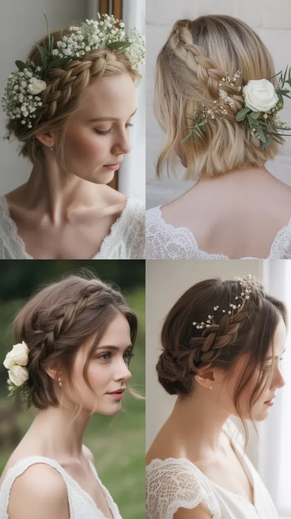 Braided Crown for Short Hair