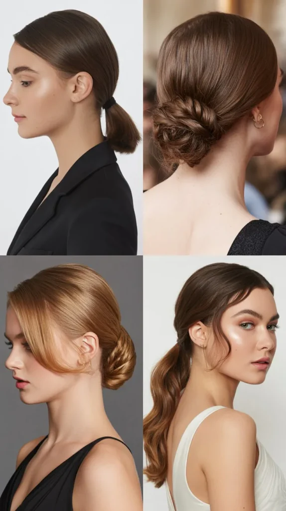 Sleek Low Pony Updo