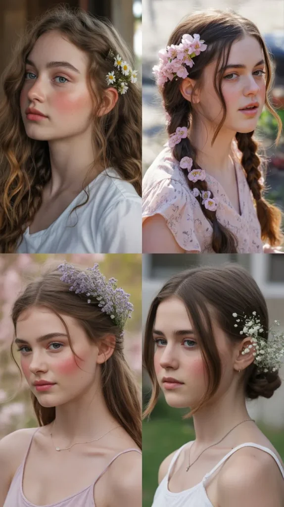  Floral Hair Clip Style
