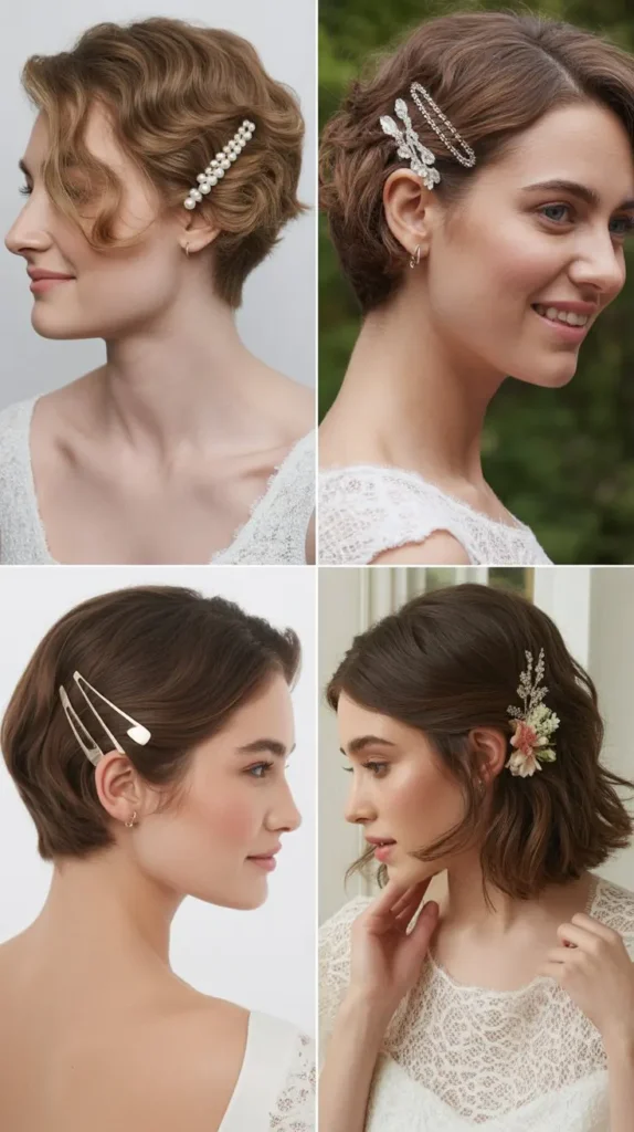 Side Swept Short Hair