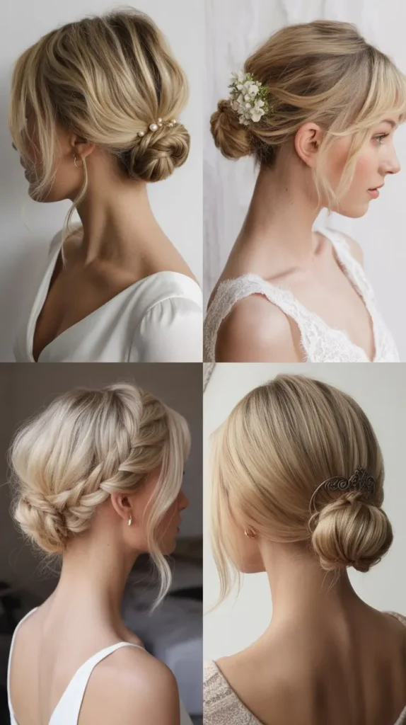 Mini Bridal Bun for Short Hair